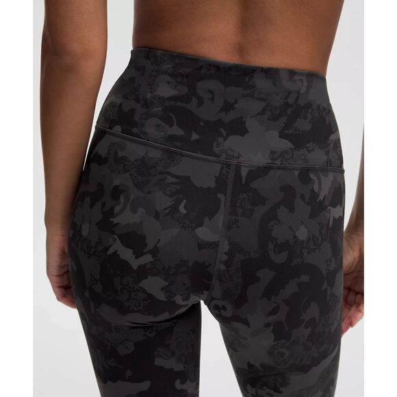 Lululemon Wunder Train High-Rise Tight 28" Hidden Heritage Lace Black Multi 8 - Picture 4 of 9